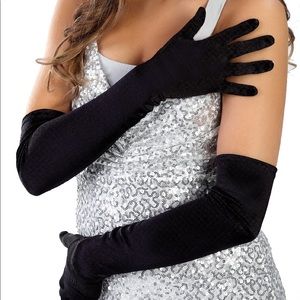 • BLACK ELBOW GLOVES •